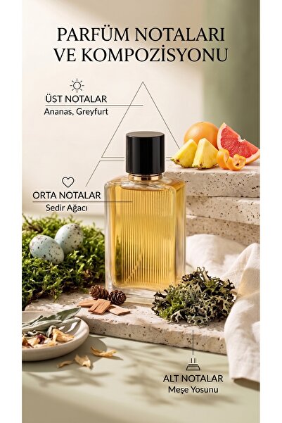 DOA KOZMETİK HACİ Unisex Parfüm EDP 50 ml - Ananas, Meşe Yosunu ve Sedir Ağac...