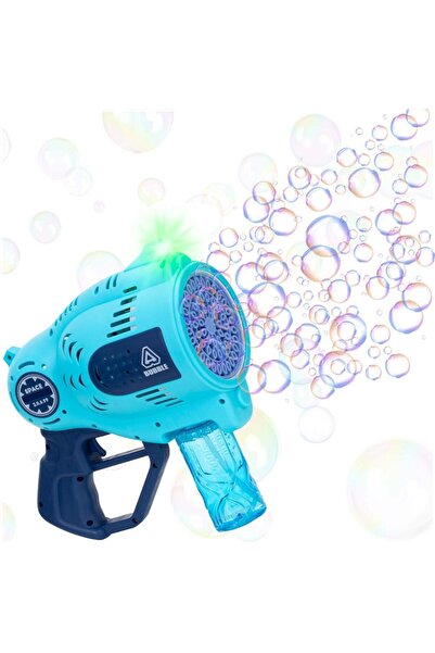 SERSIMO Pistol automat de bule de săpun cu LED, 57 de găuri, baterie inclusă,...