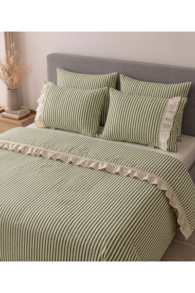 NATURAL LİFE CONCEPT Breathable, Luxurious, Iron-Free, 100% Cotton Linen Duve...