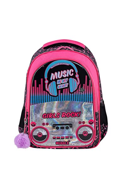 IKRO MUGGLE MU-7143 SCHOOL BAG MUSIC BLACK