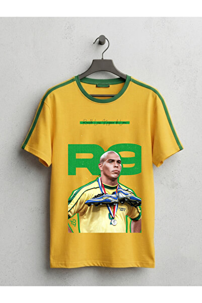 MAGORS Tricou Ronaldo Nazario imprimat unisex, cu croială supradimensionată, ...