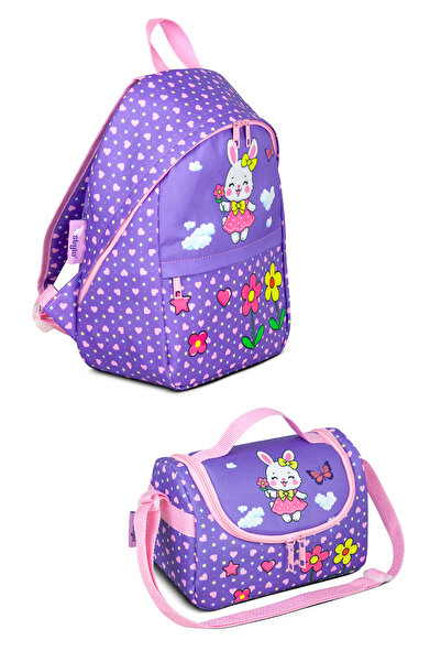 Stylo Kreş Oyuncak Okul Öncesi Ana Okulu Sırt Çantası ve Beslenme Takım 3-6 Yaş-Rabbit