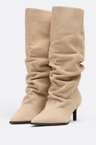 Stradivarius Deri slouchy topuklu bot