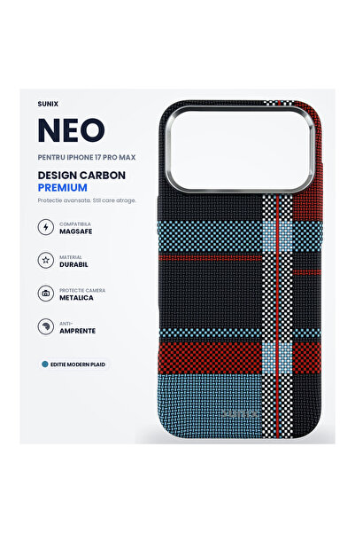 Sunix Neo Case for iPhone 17 Pro Max, MagSafe Compatible, Premium Carbon Desi...