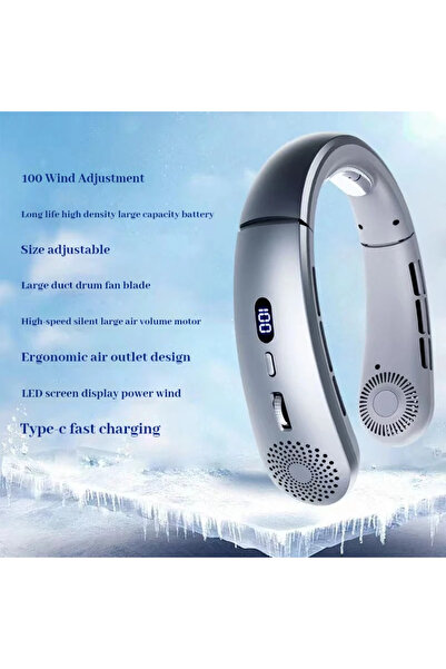 Choice Grey Neck Fan,Lightweight Wearable Fan, Low Noise 5 Speed Hands Free F...