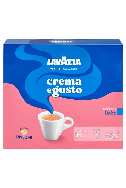 LavAzza Crema e Gusto Delicato Cafea Macinata Import Italia, 500g (2x250g), G...