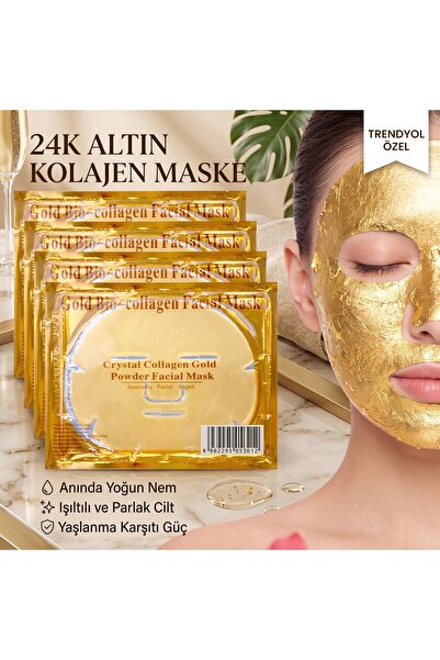 MEMOVA 24K Altın Bio-Kolajen Yüz Maskesi - Yaşlanma Karşıtı, Yoğun Nemlendiri...