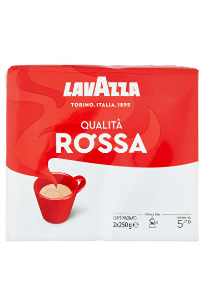 LavAzza Qualita Rossa Cafea Macinata Import Italia, 500g (2x250g), Arabica Br...