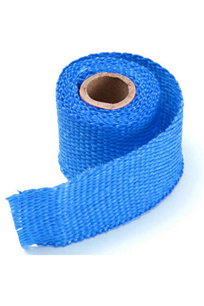 Choice1 Blue Motorcycle Car Exhaust Pipe Wrap Tape Heat Wrap Blue Black 1.5 M...