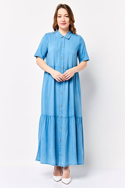Epiphany Women Washed Maxi Dress, Slate Blue