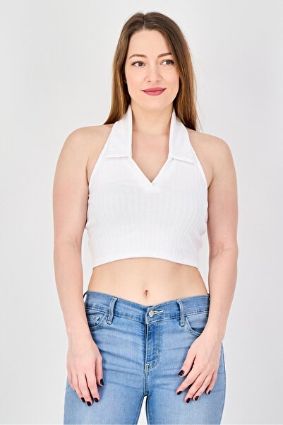 Don't Call Me Jennyfer Women Stripe Sleeveless Tank Top, White