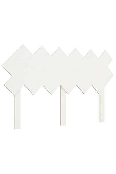 vidaxl Tăblie de pat, alb, 132x3x81 cm, lemn masiv de pin
