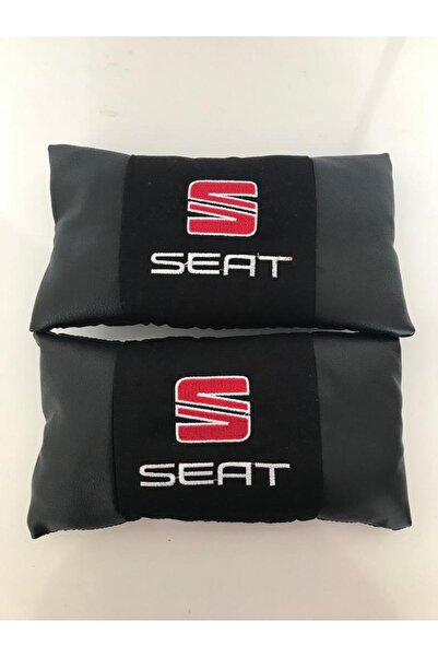 ŞENYILDIZ AKSESUAR Seat Nakışlı Deri 1 Çift Boyun Yastık Ve 1 Çift Kemer Pedi