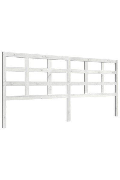 vidaxl Tăblie de pat, alb, 205,5x4x100 cm, lemn masiv de pin