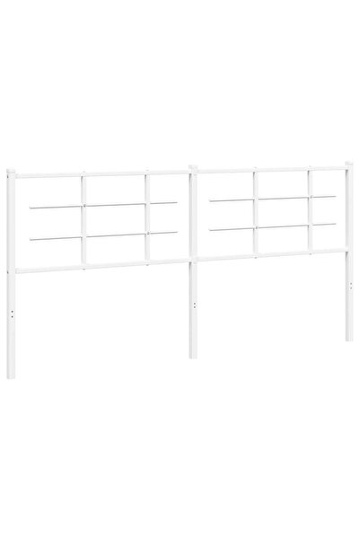 vidaxl Tăblie de pat de schimb metalică, alb, 180 cm