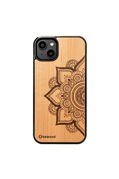 BEWOOD Carcasă din lemn Mandala Măr Cuișos pentru iPhone 14 Plus, Maro