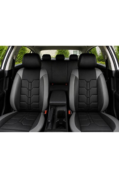 DELUXETUNING Set huse scaune auto universale de lux, fata-spate, piele ecolog...