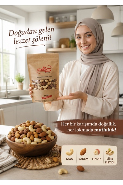 ALİŞ KURUYEMİŞ KARIŞIK KURUYEMİŞ PREMİUM 4 ÇEŞİT 500 GR