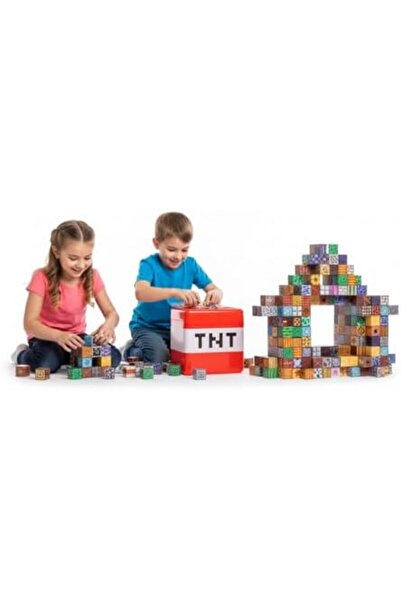 Yıldızan Nry Shop Magnetic Blocks 150 Pieces Random + 6 Characters and Tnt St...