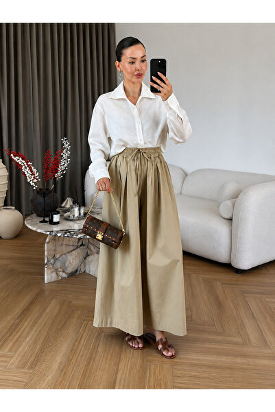 Kavicollectiontr Bol Poplin Pantolon CAMEL