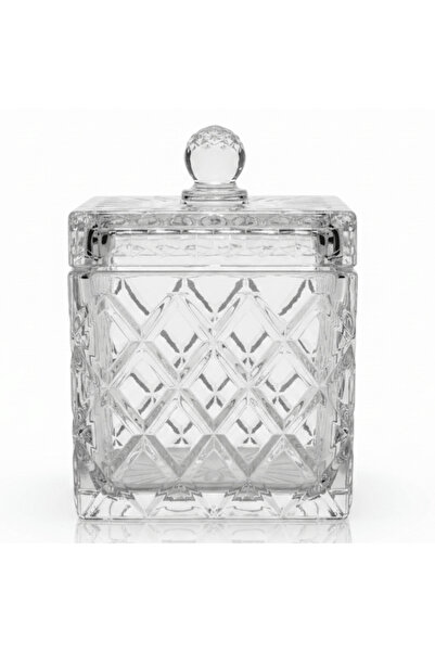 AKDC M.E.W Crystal Glass Candy Pot with Lid - 14×18.8 cm