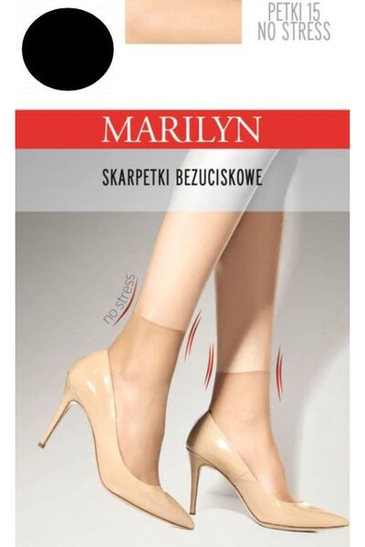 Marilyn Șosete transparente de damă, fără strângere, Petki No Stress Nero, cu...