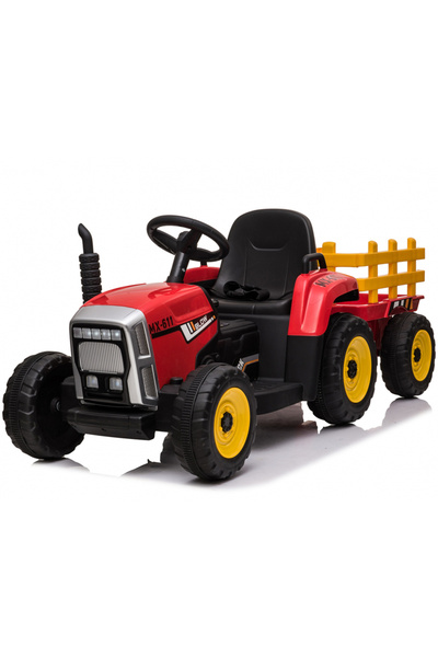 Kinderauto Tractor electric premium BJ-611 cu remorcă și telecomandă, 12V