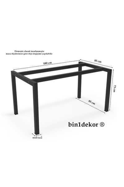 Bin1dekor Metal Salon Dining Table Leg for Your Custom-Designed Tables (Solid...