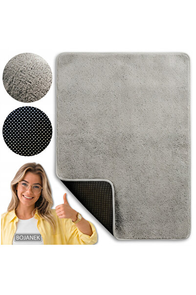 BOJANEK Covor Alpaca din poliester premium, dreptunghiular, moale, spate anti...