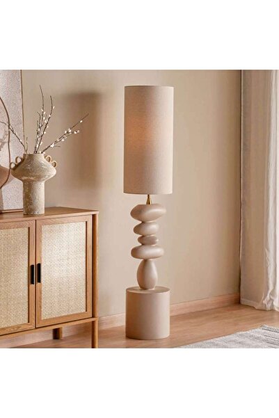 PAN HOME Custa E27 Polyresin Floor Lamp Dia 30x152cm - White