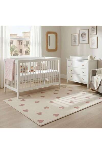 PAN HOME Little Hearts Supersoft Rug 120x160cm - Pink