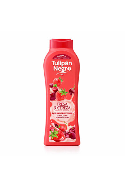 tulipan Gel de duș Negro Căpșuni și Cireșe, 650 ml, hidratant, parfum dulce f...