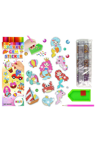LEAN Kit de broderie cu diamante Animale marine, multicolor, 14965