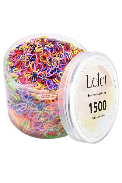 LELEE Lelet 1500 Pcs Colorful & Black Mini Elastic Hair Ties – Soft Rubber Ba...