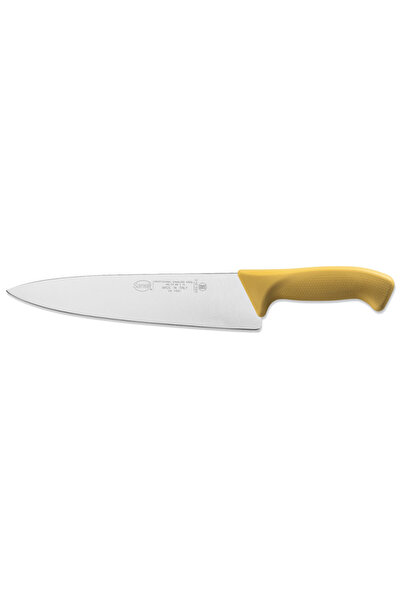 Sanelli Cuțit de bucătar 312225.G, mâner galben, lamă rigidă, 25cm, Skin, pro...