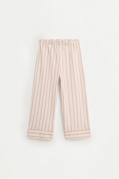 LEFTIES Çizgili kesim detaylı culotte pantolon