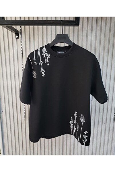 bellanova Unisex πολύχρωμο μπλουζάκι με στάμπα Oversize Streetwear Άνετη εφαρ...
