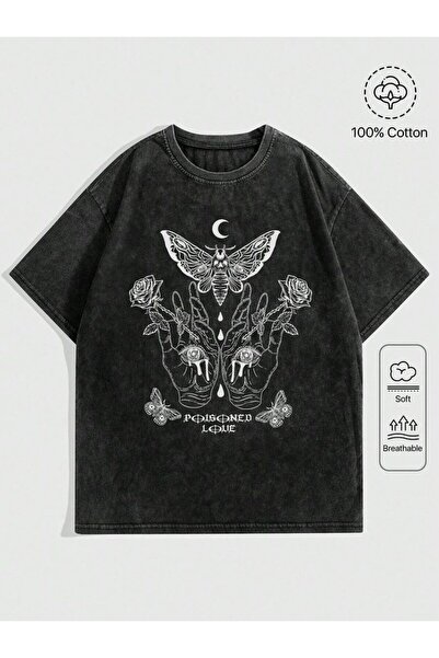 classy moda Unisex πολύχρωμο μπλουζάκι με στάμπα Oversize Streetwear Άνετη εφ...