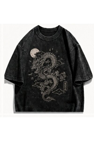 bellanova Unisex πολύχρωμο μπλουζάκι με στάμπα Oversize Streetwear Άνετη εφαρ...