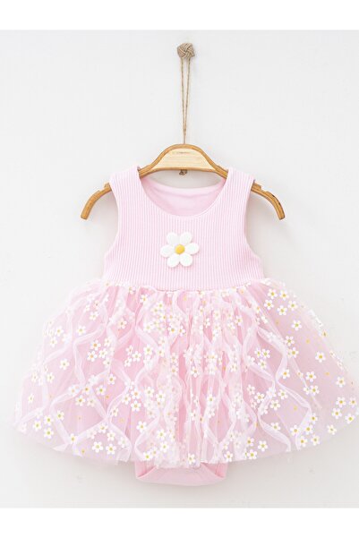 Nayinom Baby Girl Floral Tulle Snap-On Dress Birthday Special Occasion Dress ...