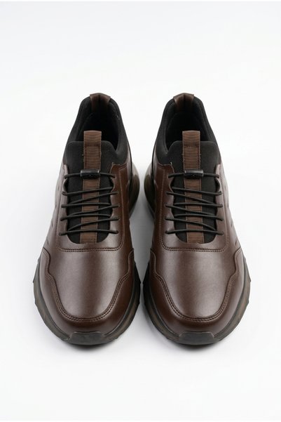 PLATTO MODA Genuine Leather Men's Shoes - Balloon Sole Ultra Comfortable Orthopedic Casual Sneaker