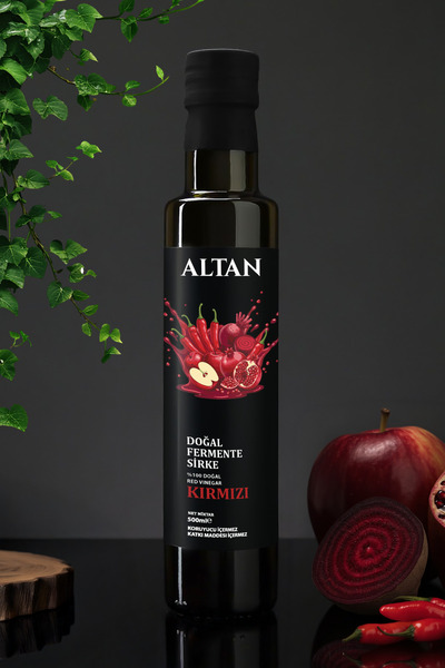 Kırmızı Sirke %100 Doğal Fermantasyon Katkısız 500ml