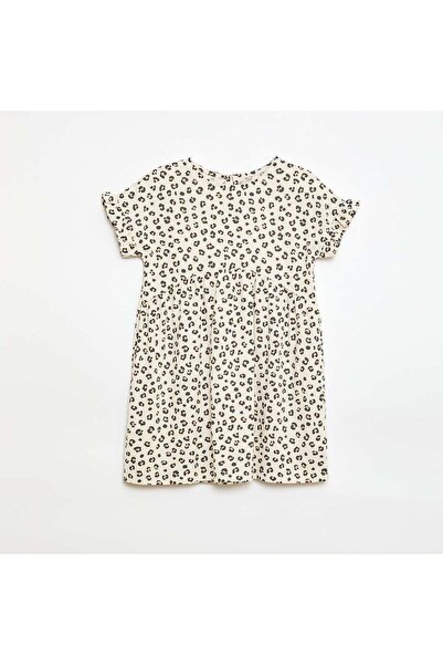 KIABI Leopard print T-shirt dress BEIGE