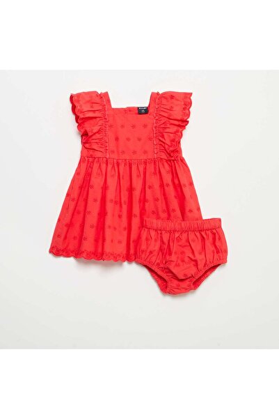 KIABI 2-piece set - sleeveless dress + bloomers RED