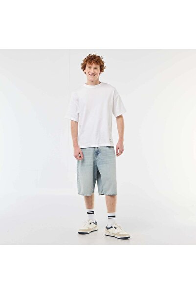 KIABI Baggy Denim Bermuda Shorts in Cotton BLUE