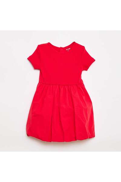 KIABI Short-Sleeve Bubble Dress RED