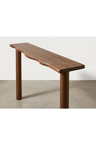 LkAhşap Masif Ceviz Ağacı Dresuar 100x30x85 cm El Yapımı Modern Antre Konsolu Dekoratif Ahşap Dresuar