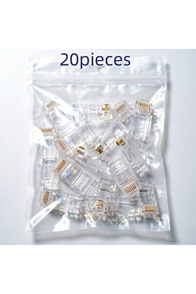 Choice 20pcs 20/50/100pcs Cat6 Cat6e RJ45 Connector Module Plug 1000Mbps Ethe...