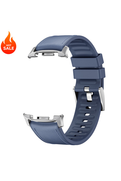 Choice10 Watch 8 Classic 46mm Blue Leather Silicone Strap for Watch 8Classic ...