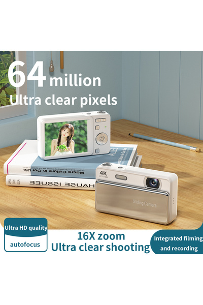 Choice1 WHITE New sliding digital camera CCD campus 4K high-definition camera...